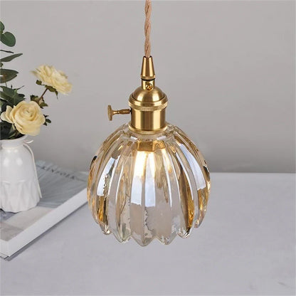 Pendante de fleurs de verre rétro moderne