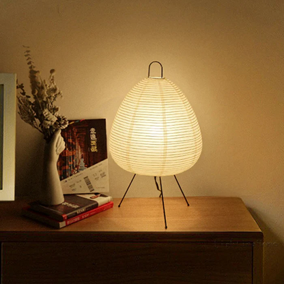Lampe de table en papier de riz