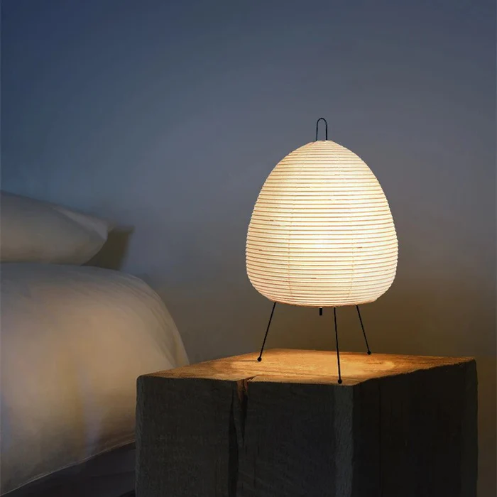 Lampe de table en papier de riz