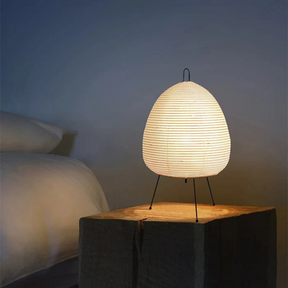 Lampe de table en papier de riz