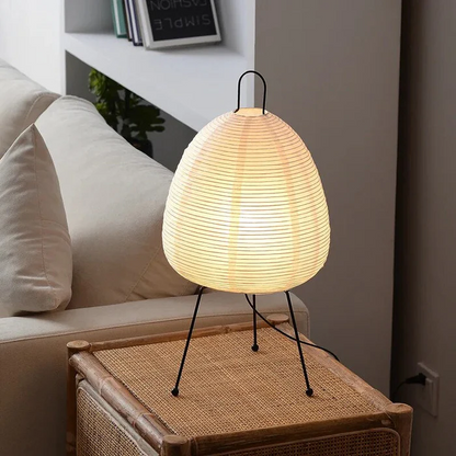 Lampe de table en papier de riz