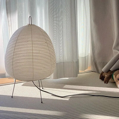 Lampe de table en papier de riz