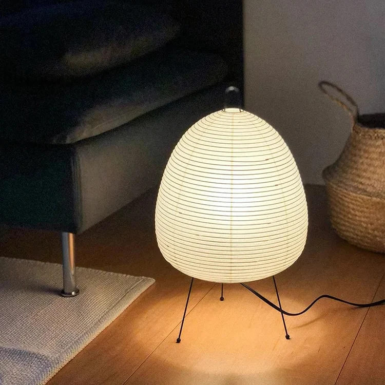 Lampe de table en papier de riz
