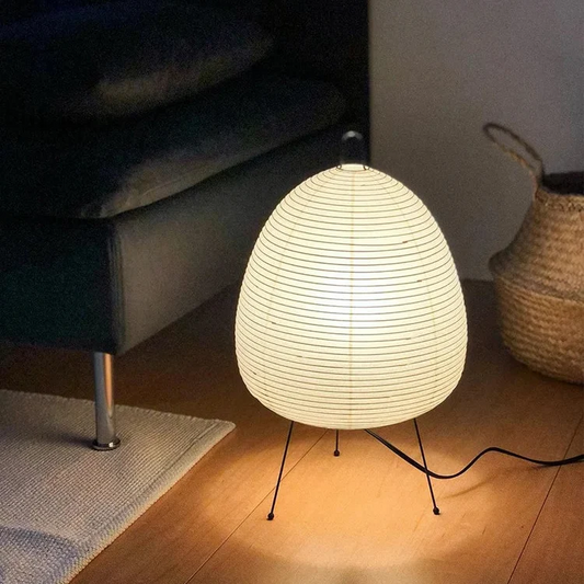 Lampe de table en papier de riz