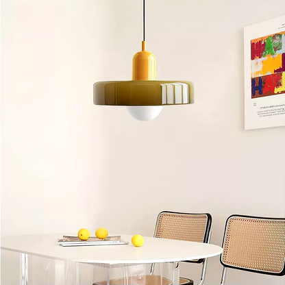 Glarefusion Pendante LED de verre Bauhaus moderne
