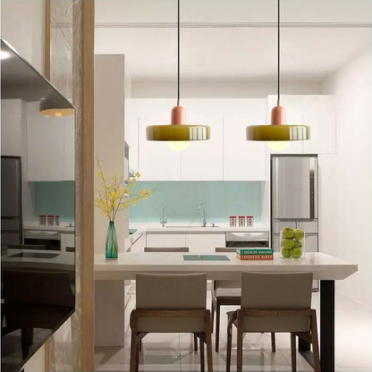 Glarefusion Pendante LED de verre Bauhaus moderne