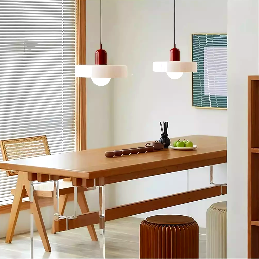 Glarefusion Pendante LED de verre Bauhaus moderne