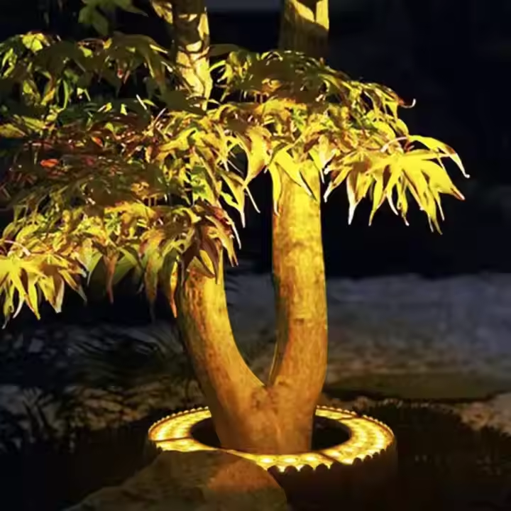 Élégant arbre extérieur mettant en lumière les projecteurs