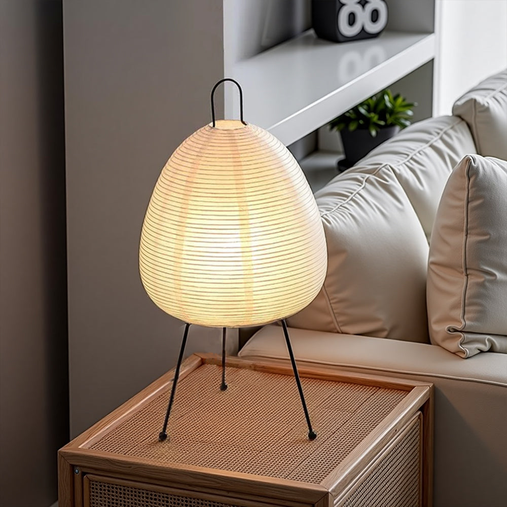 Lampe de table en papier de riz