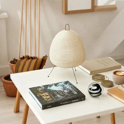 Lampe de table en papier de riz