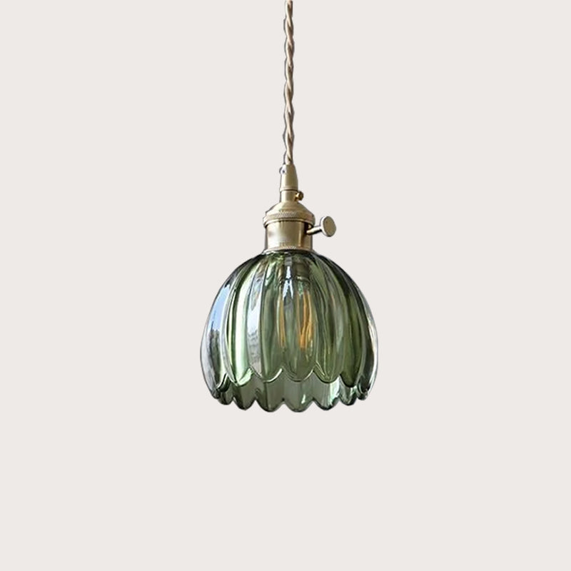 Pendante de fleurs de verre rétro moderne