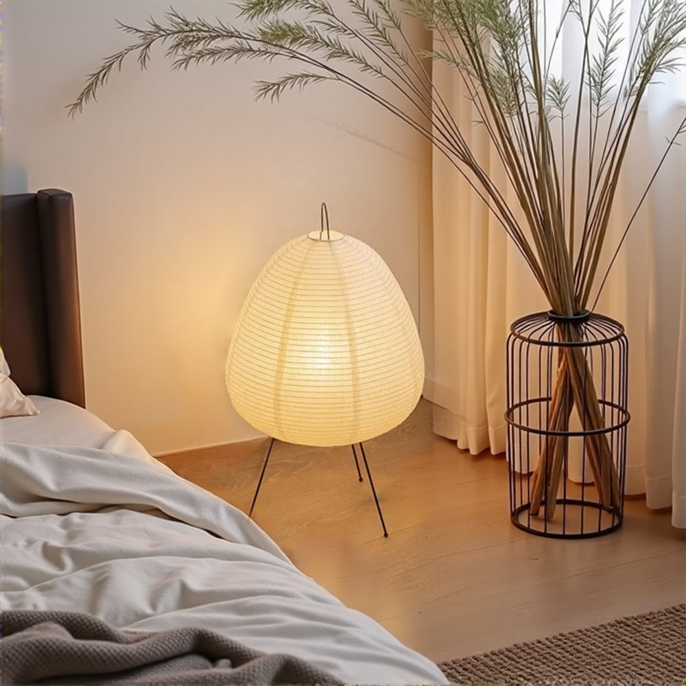 Lampe de table en papier de riz