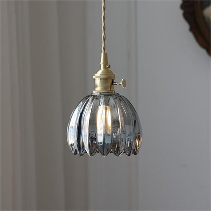 Pendante de fleurs de verre rétro moderne