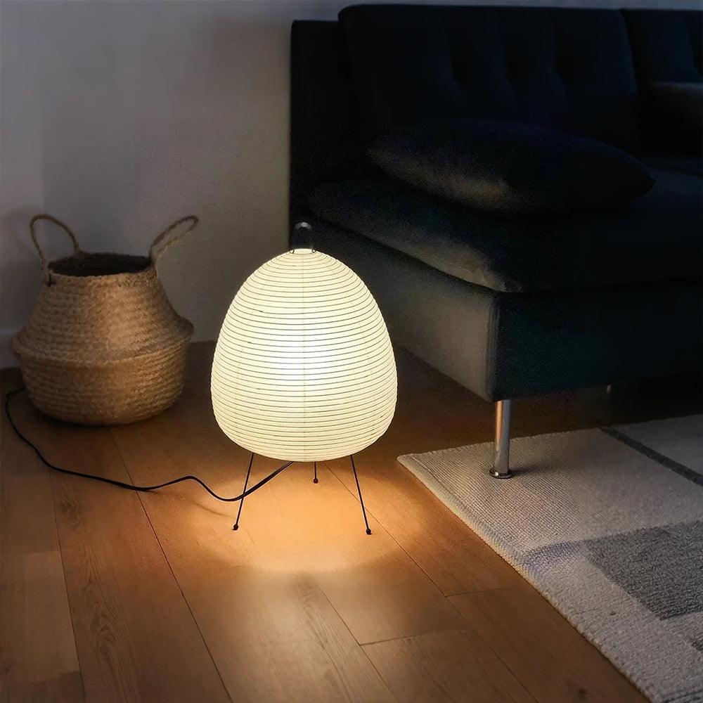 Lampe de table en papier de riz