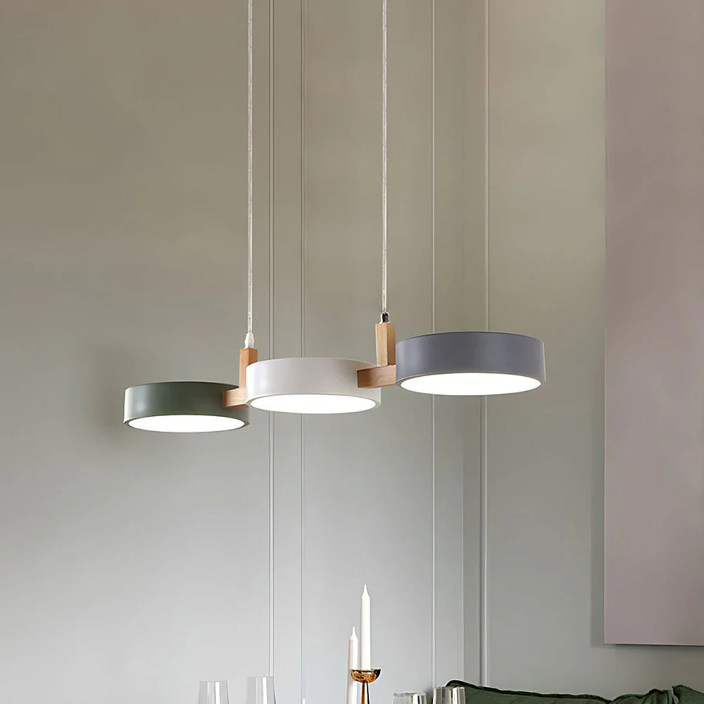 Pendante nordique moderne du cylindre en métal moderne