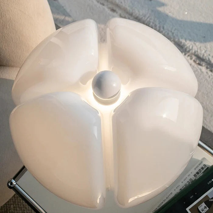 Lampe de table fleurie créative moderne émoussée