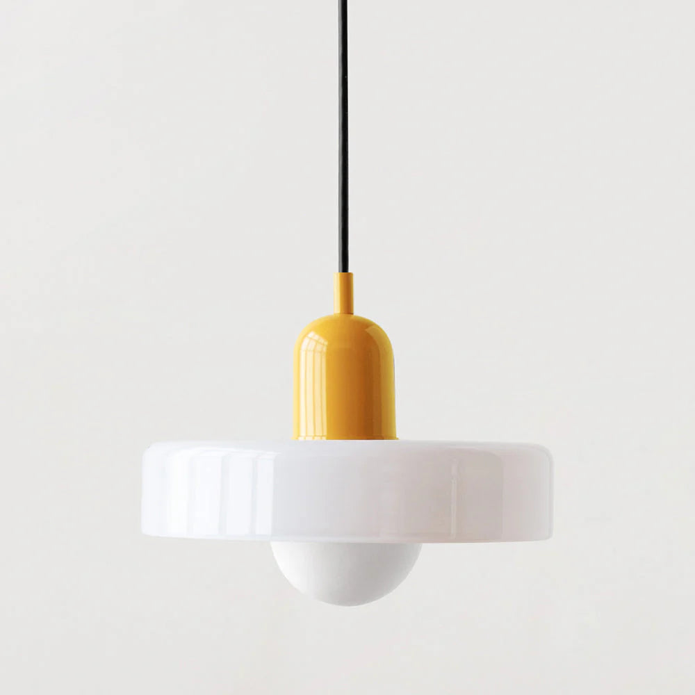 Glarefusion Pendante LED de verre Bauhaus moderne
