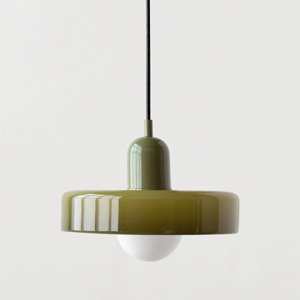 Glarefusion Pendante LED de verre Bauhaus moderne