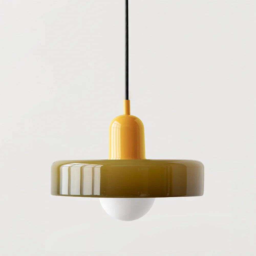 Glarefusion Pendante LED de verre Bauhaus moderne