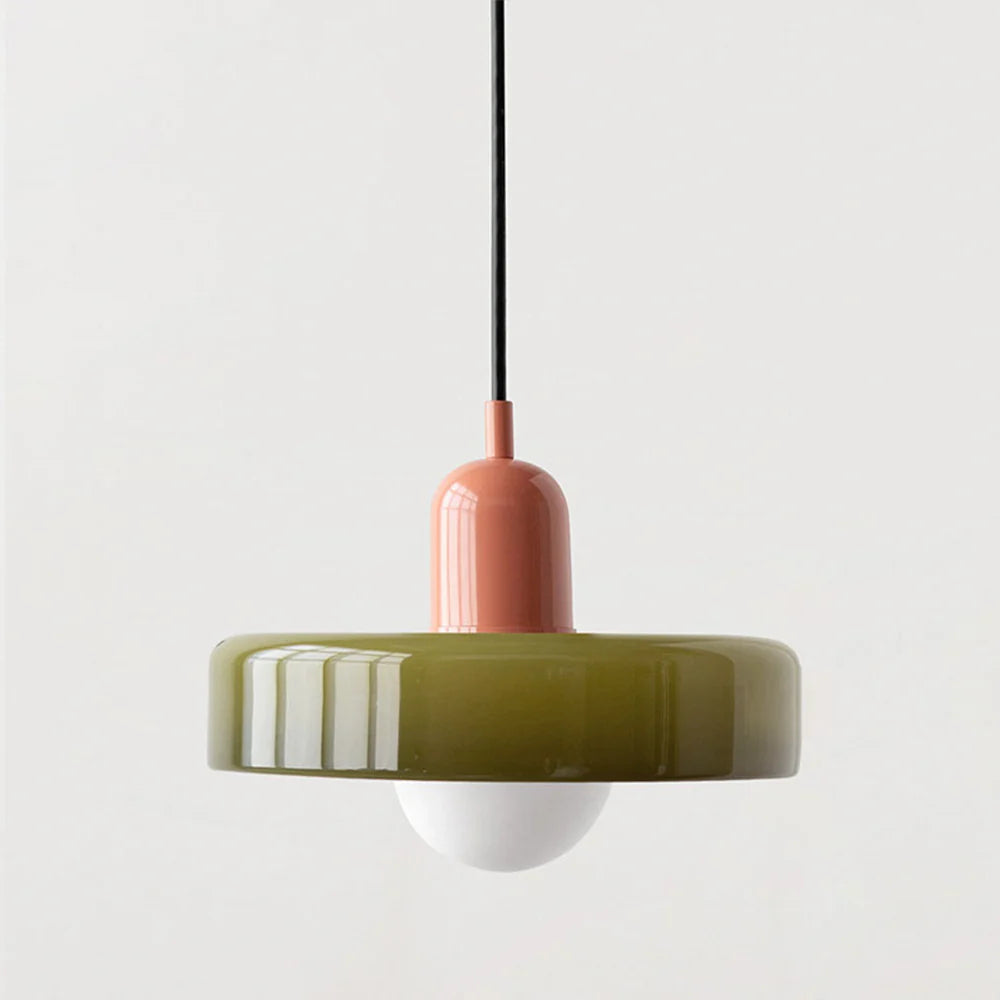 Glarefusion Pendante LED de verre Bauhaus moderne