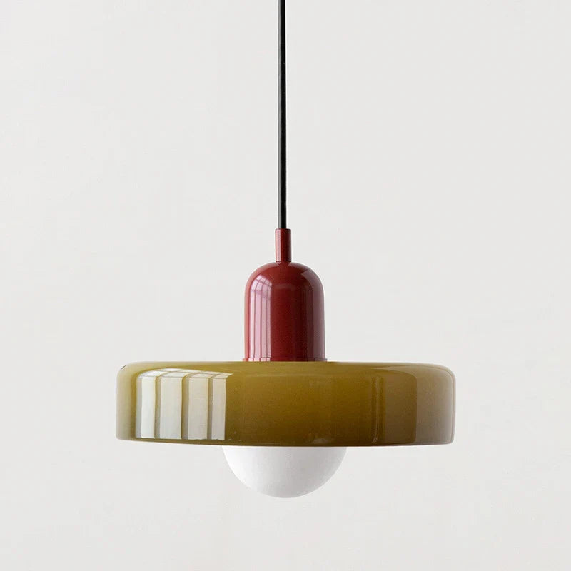 Glarefusion Pendante LED de verre Bauhaus moderne
