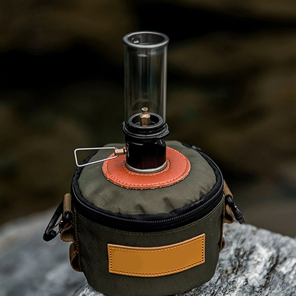 Candlelight Lamp Outdoor Use for Camping Fishing Picnic Tent Lighting Equipment Camping Lamp Windproof Gas Candle Light