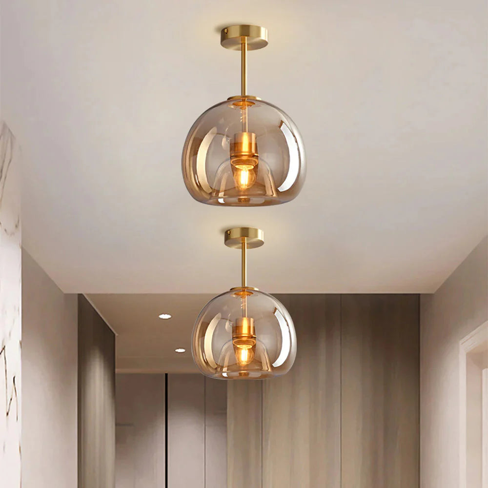 Plafond de verre en cuivre simple moderne