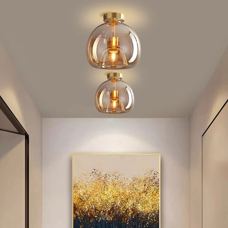 Plafond de verre en cuivre simple moderne