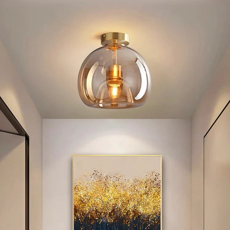Plafond de verre en cuivre simple moderne