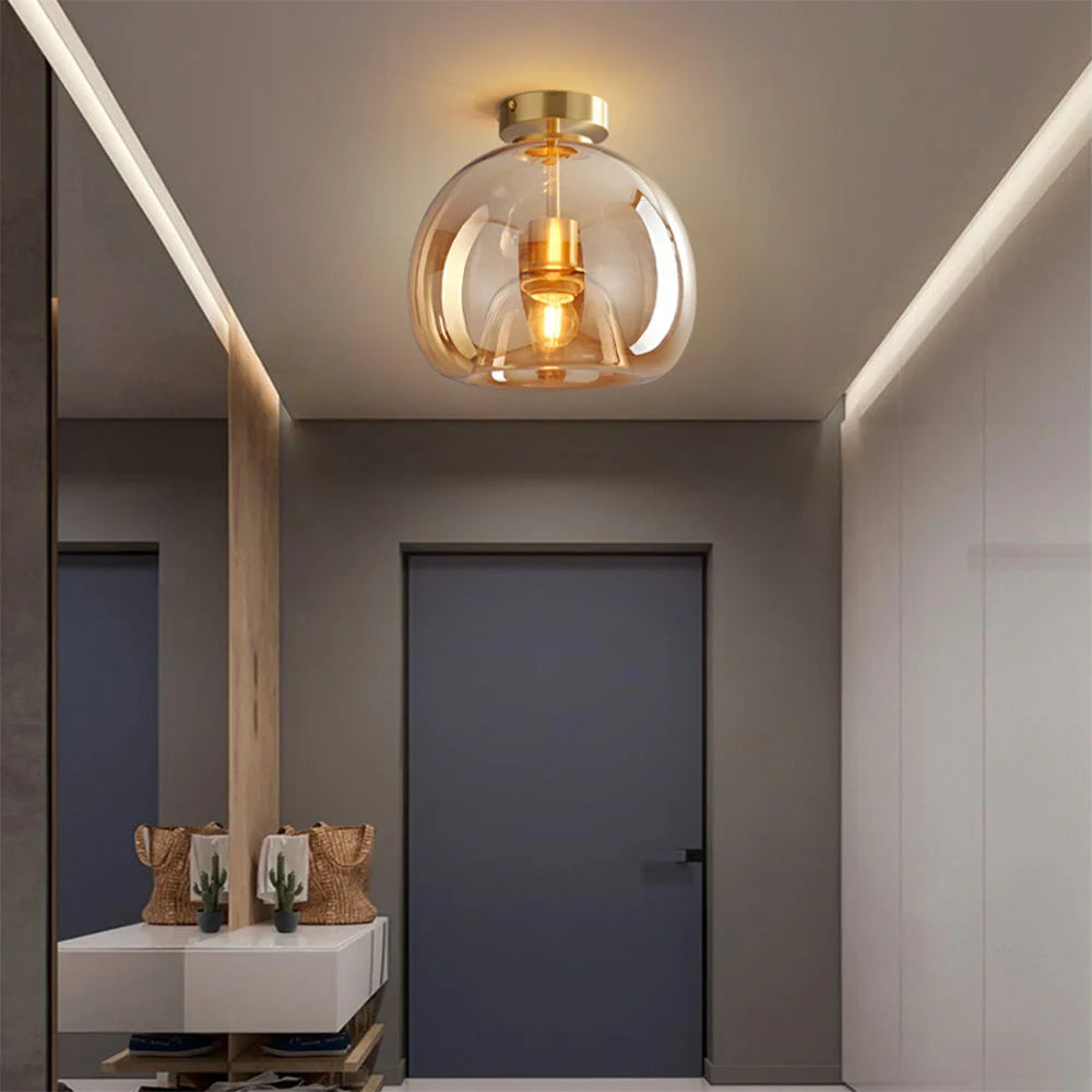 Plafond de verre en cuivre simple moderne