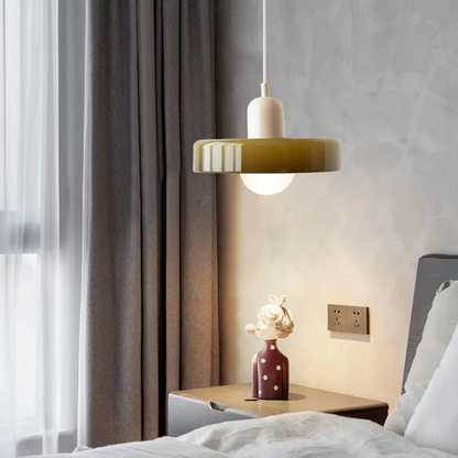 Glarefusion Pendante LED de verre Bauhaus moderne