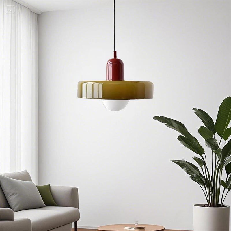 Glarefusion Pendante LED de verre Bauhaus moderne