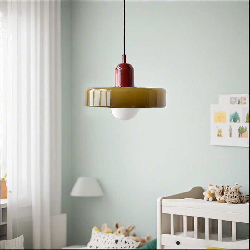 Glarefusion Pendante LED de verre Bauhaus moderne